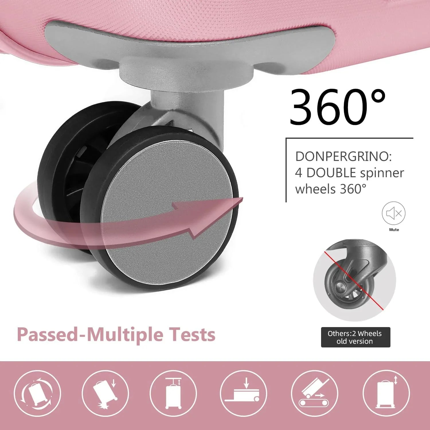 Ensemble de bagages à main légers et extensibles à coque rigide de 6 pièces