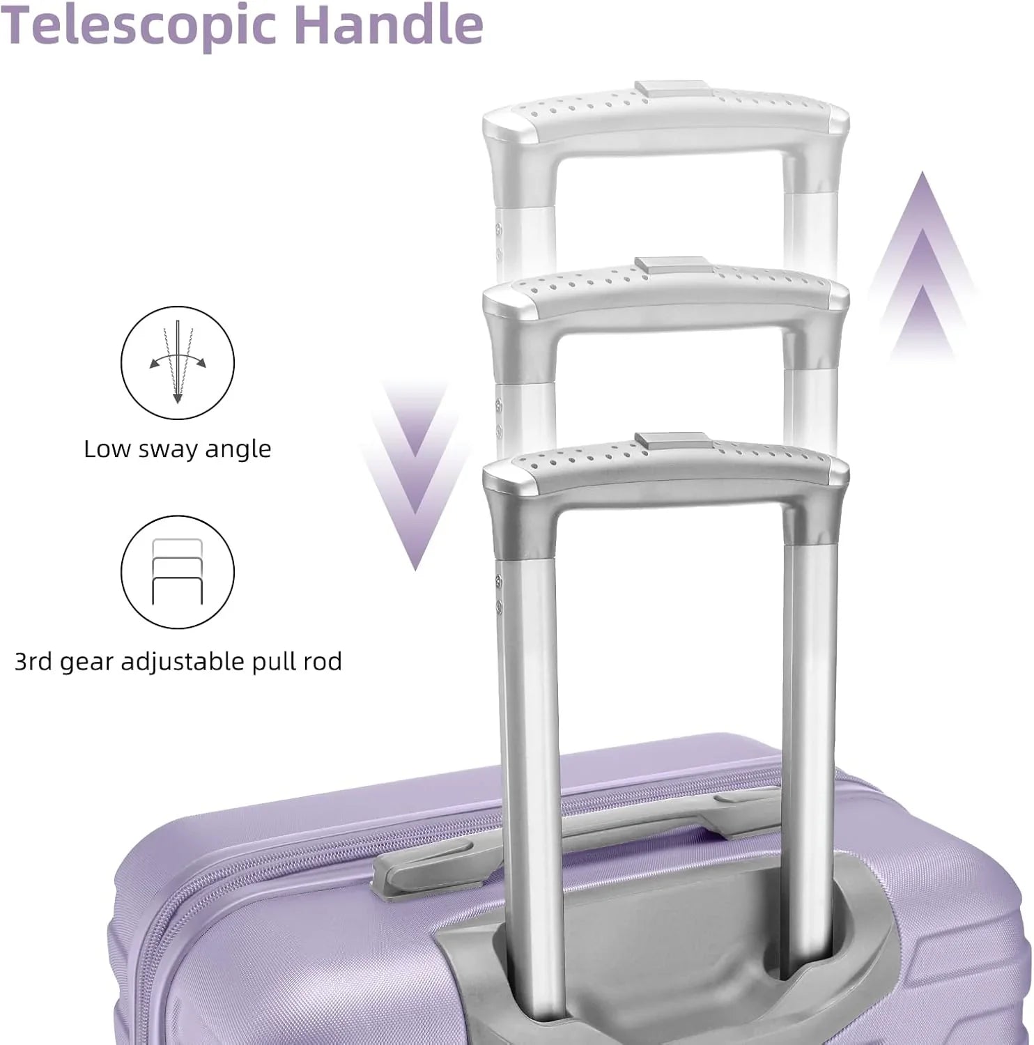 Ensemble de bagages à main légers et extensibles à coque rigide de 6 pièces