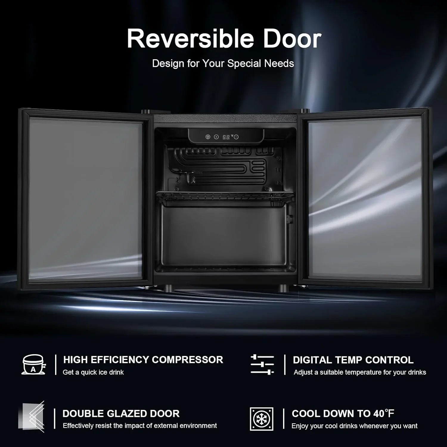 Refroidisseur à vin Antarctic Star 26 bouteilles 130 canettes Réfrigérateur à boissons Mini refroidisseur à vin