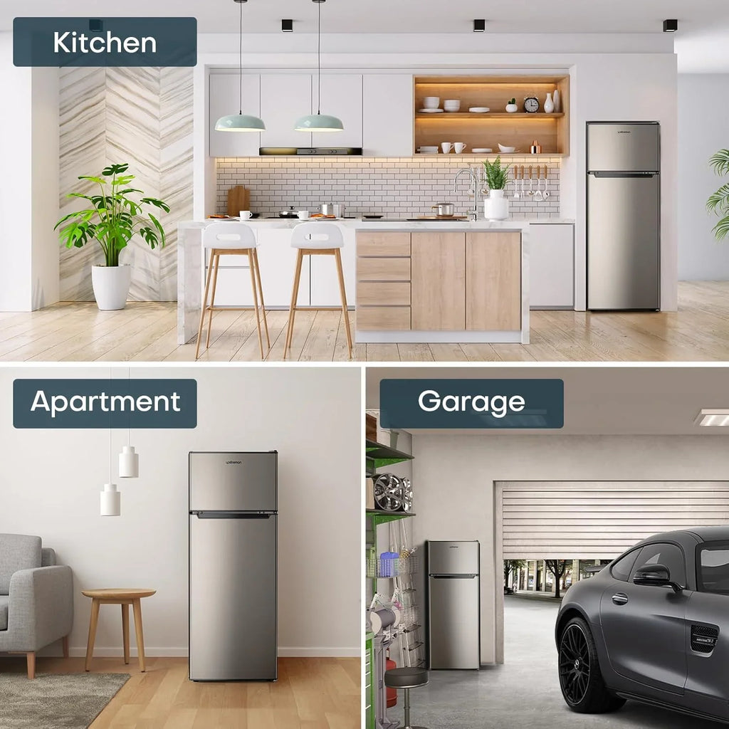 Réfrigérateur Upstreman de 7,7 pieds cubes avec congélateur, double porte,