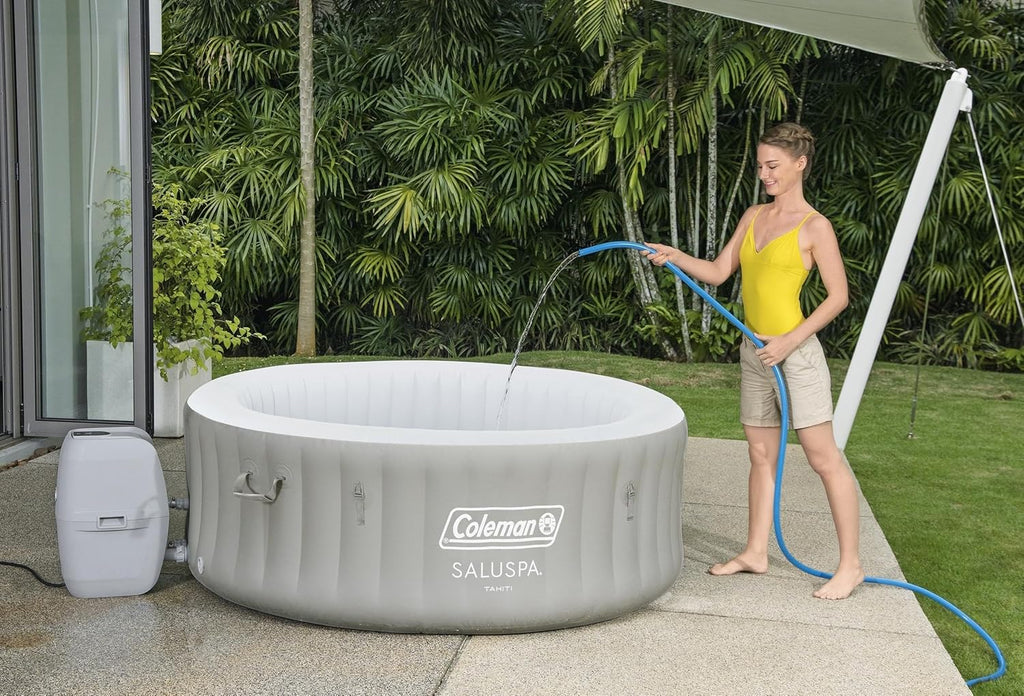Spa gonflable d'extérieur Bestway Palm Springs EnergySense Smart AirJet Plus pour 4 à 6 personnes avec 140 AirJets et couverture isolante