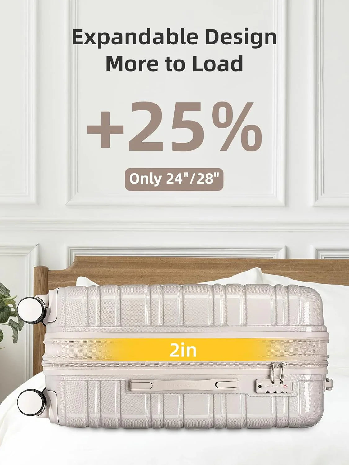 Ensemble de bagages 6 pièces, ensemble de valises rigides extensibles avec roulettes pivotantes, ensemble de bagages à roulettes légers