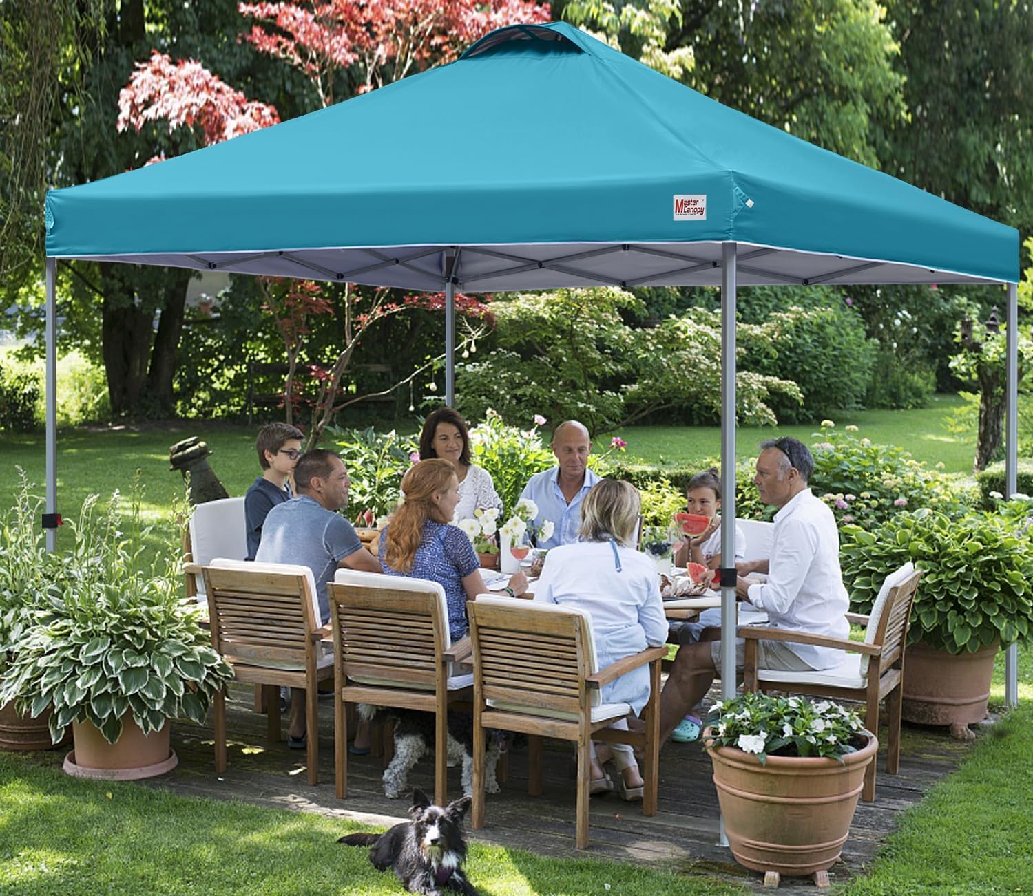 Tente pop-up robuste avec sac à roulettes (10 x 10, noir)