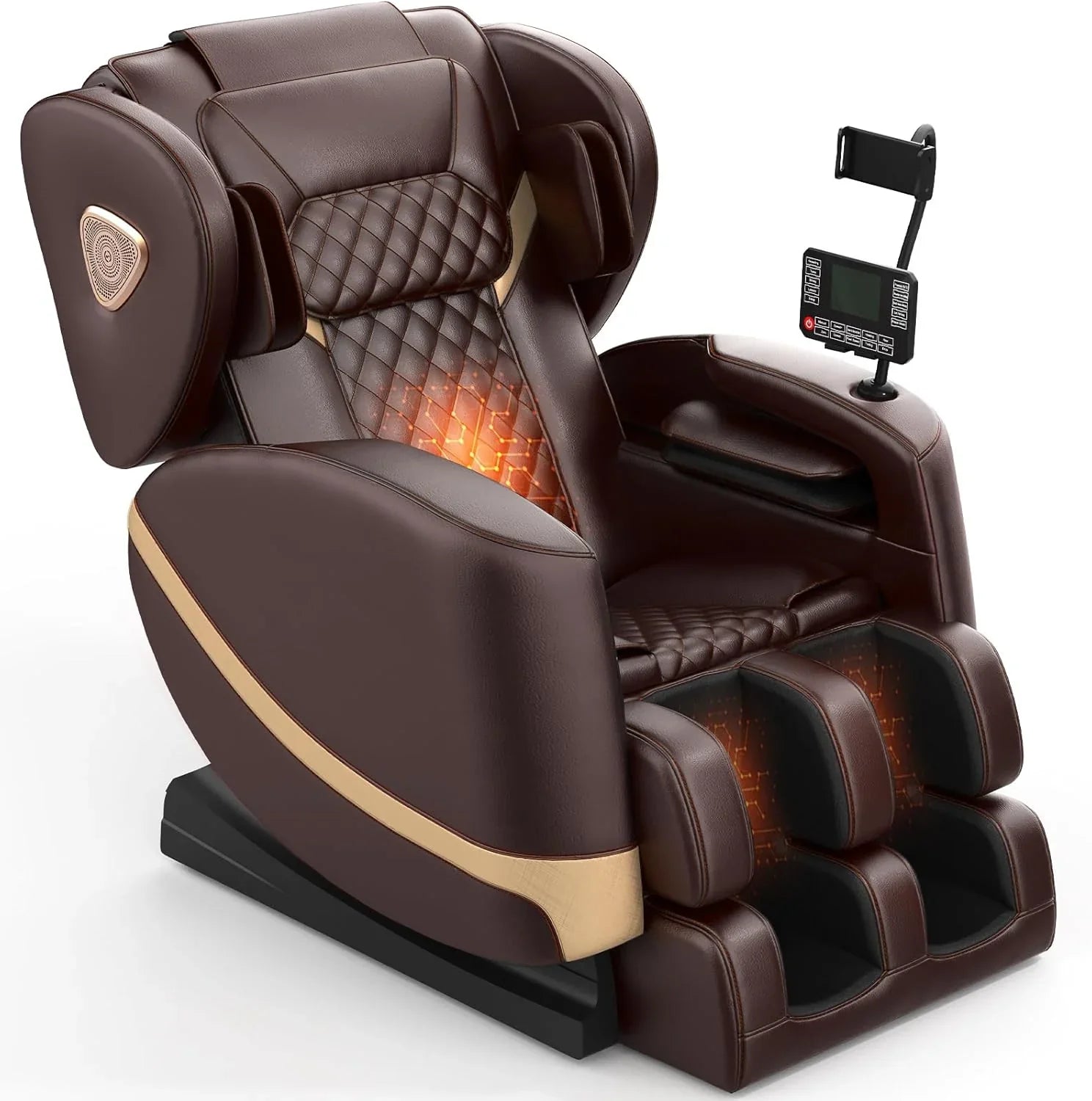 Fauteuil de massage complet 2025, massage zéro gravité, avec 10 rouleaux fixes, chauffant, massage des pieds