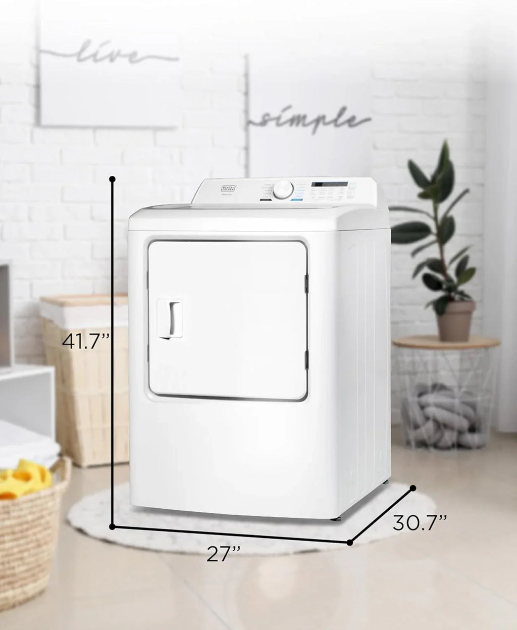 Sèche-linge compact, sèche-linge électrique de 1,5 pi³, 850 W, sèche-linge portatif ventilé de 120 V