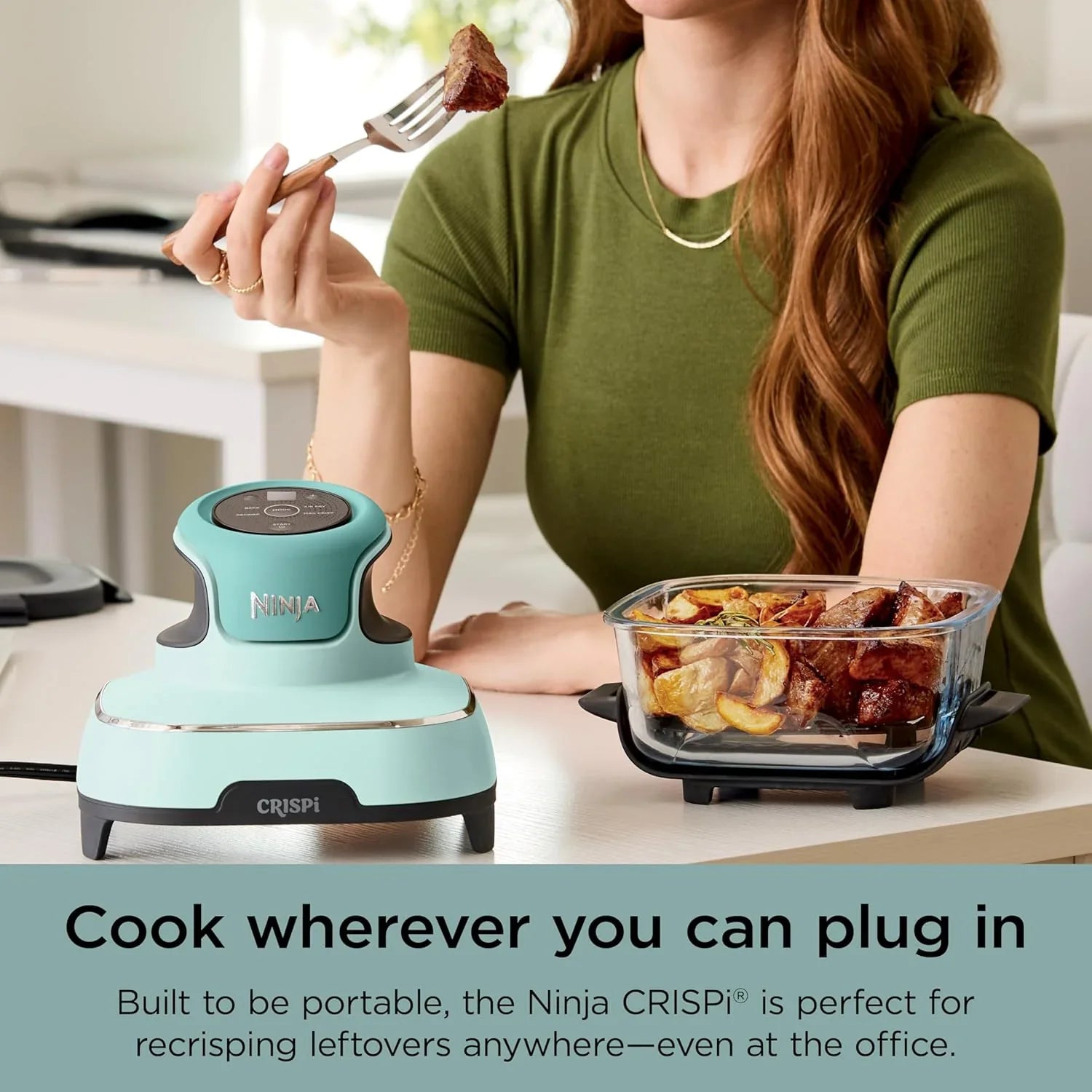 Ninja Crispi Friteuse à air portative en verre 4-en-1