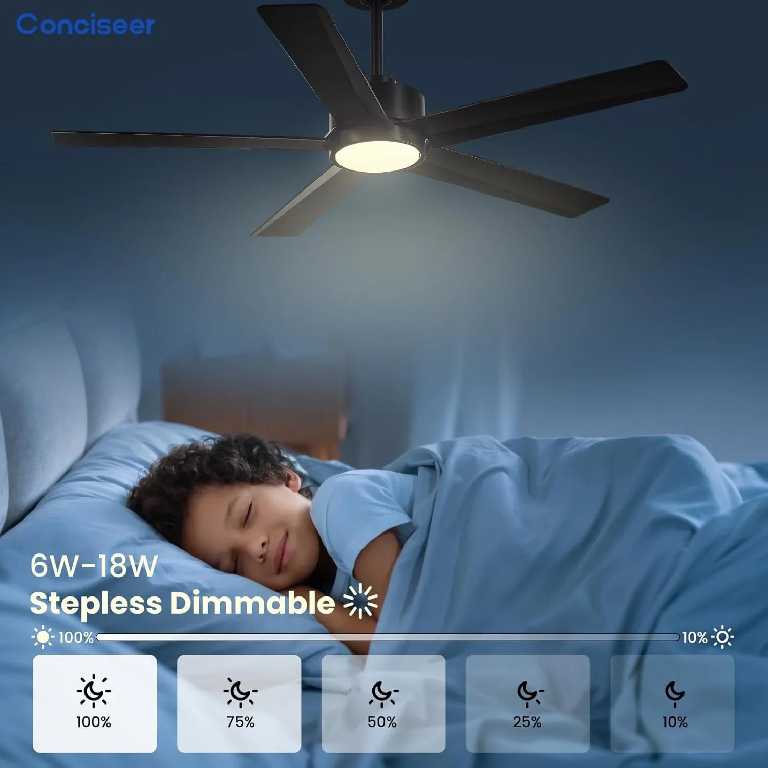 Ventilateur de plafond moderne 72 pouces chambre salon bibliothèque café extérieur/industriel