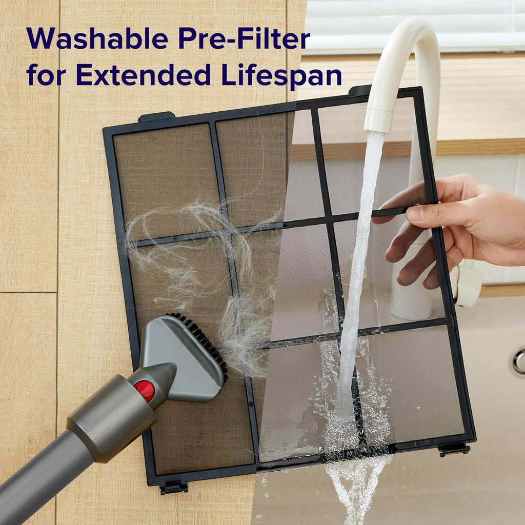 Purificateur d'air pour grande pièce à usage domestique avec moniteur de qualité de l'air, préfiltre lavable et adapté aux animaux de compagnie