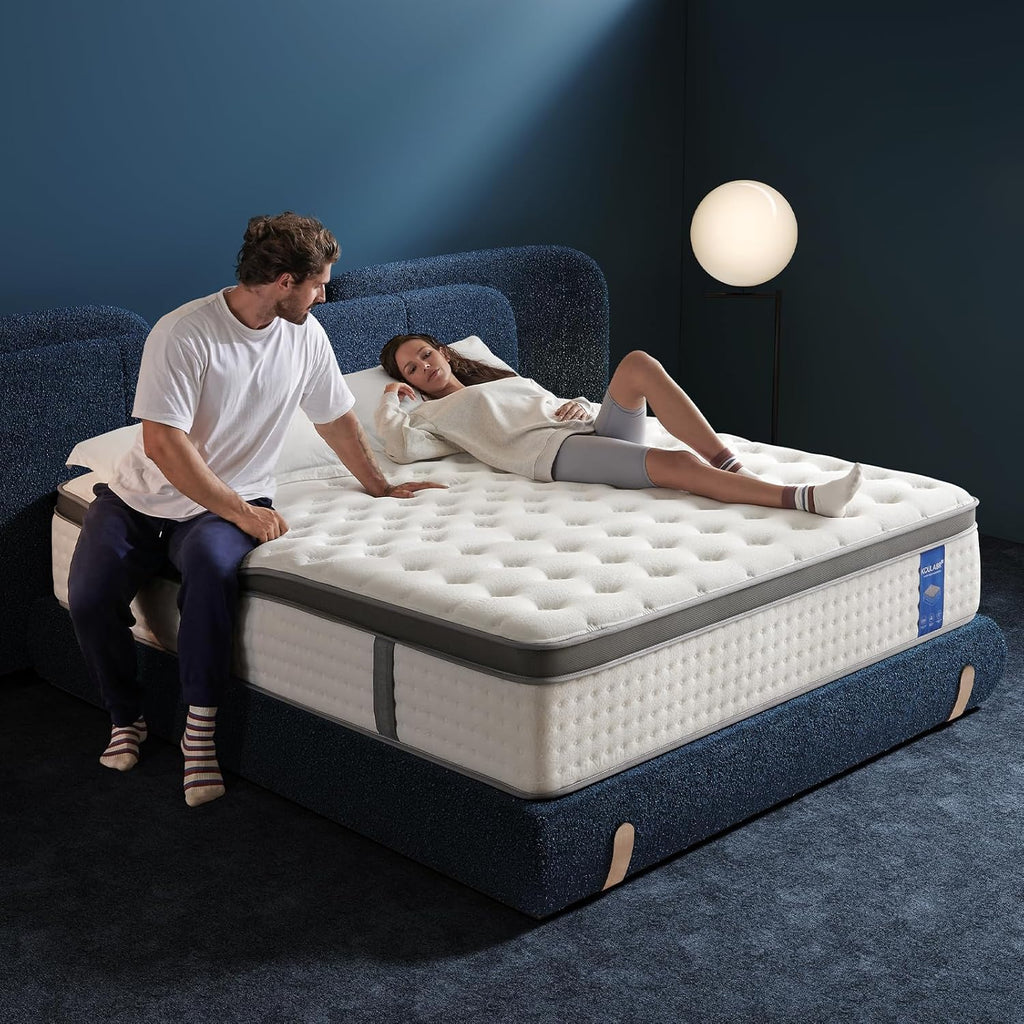 Matelas hybride Queen Size de 12 pouces en mousse à mémoire de forme et gel