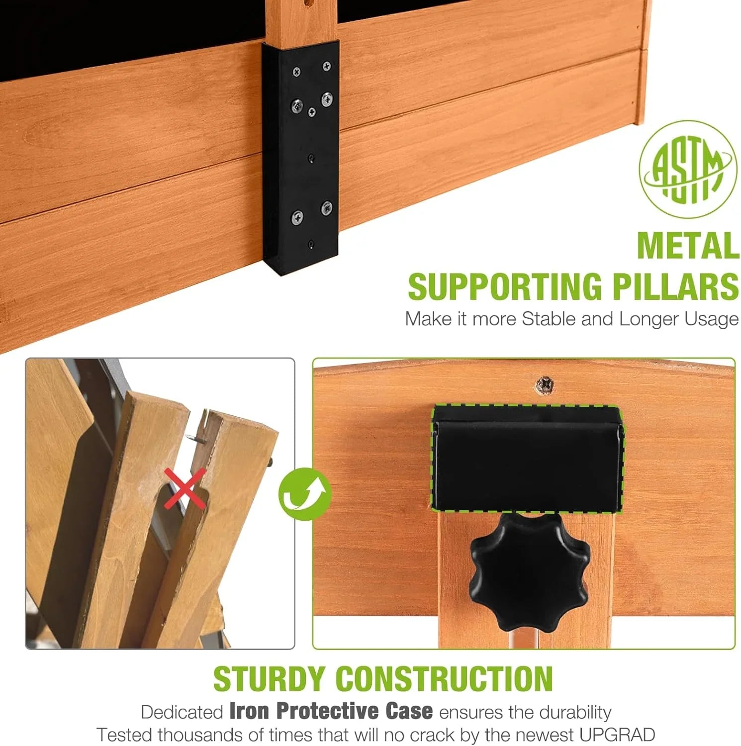 Bac à sable extérieur en bois pour enfants avec auvent, 2 bancs pliants, toit rétractable et pare-sable