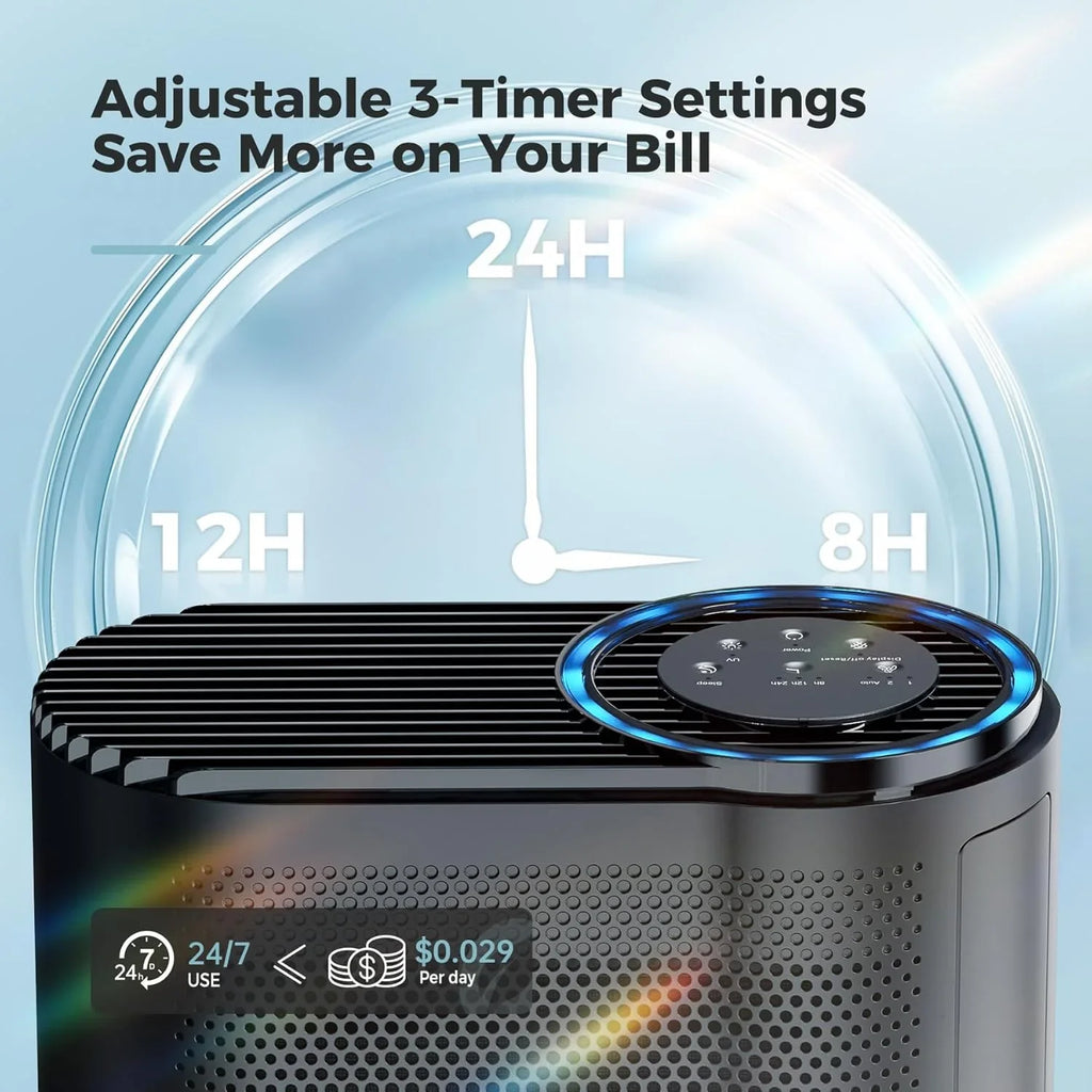 Home air purifier equipped with air quality sensor