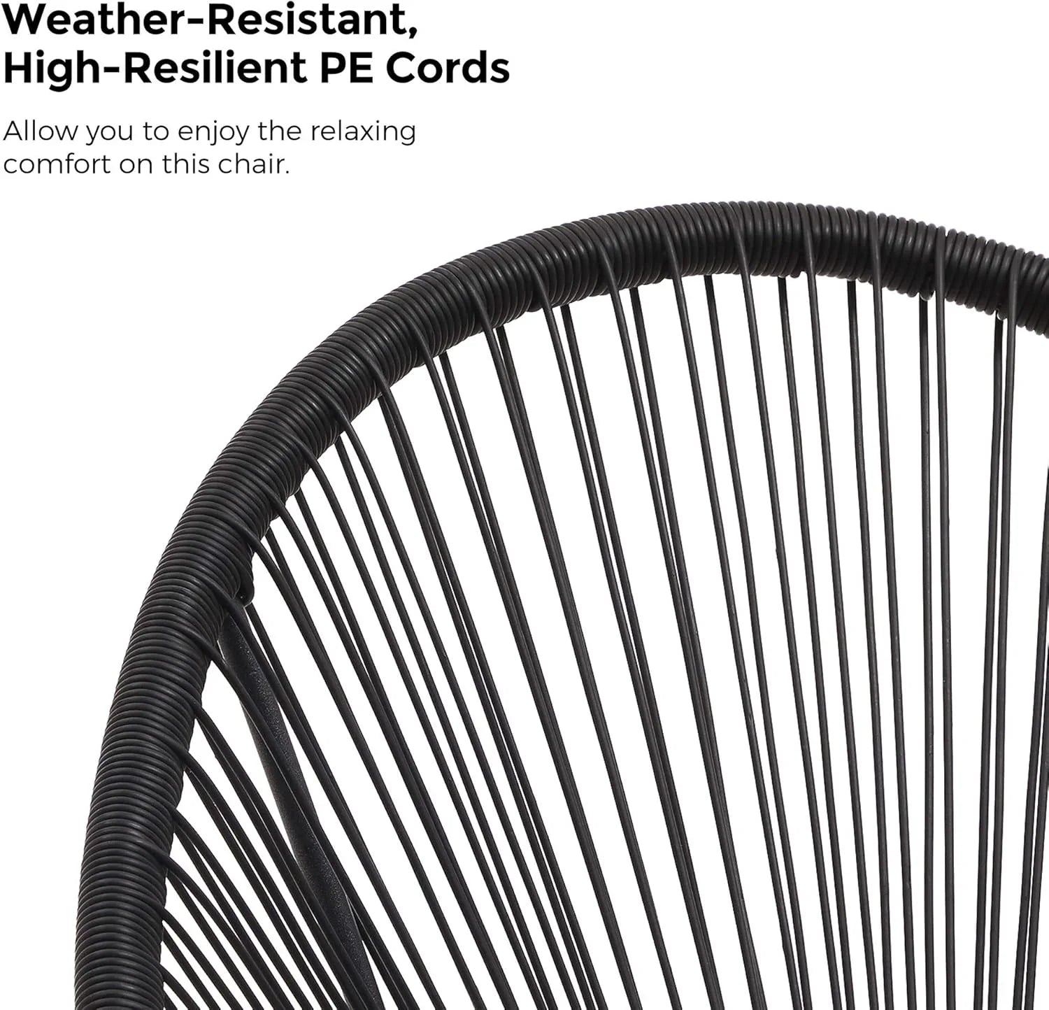 Canapé d'extérieur 2 places avec dossier en rotin synthétique