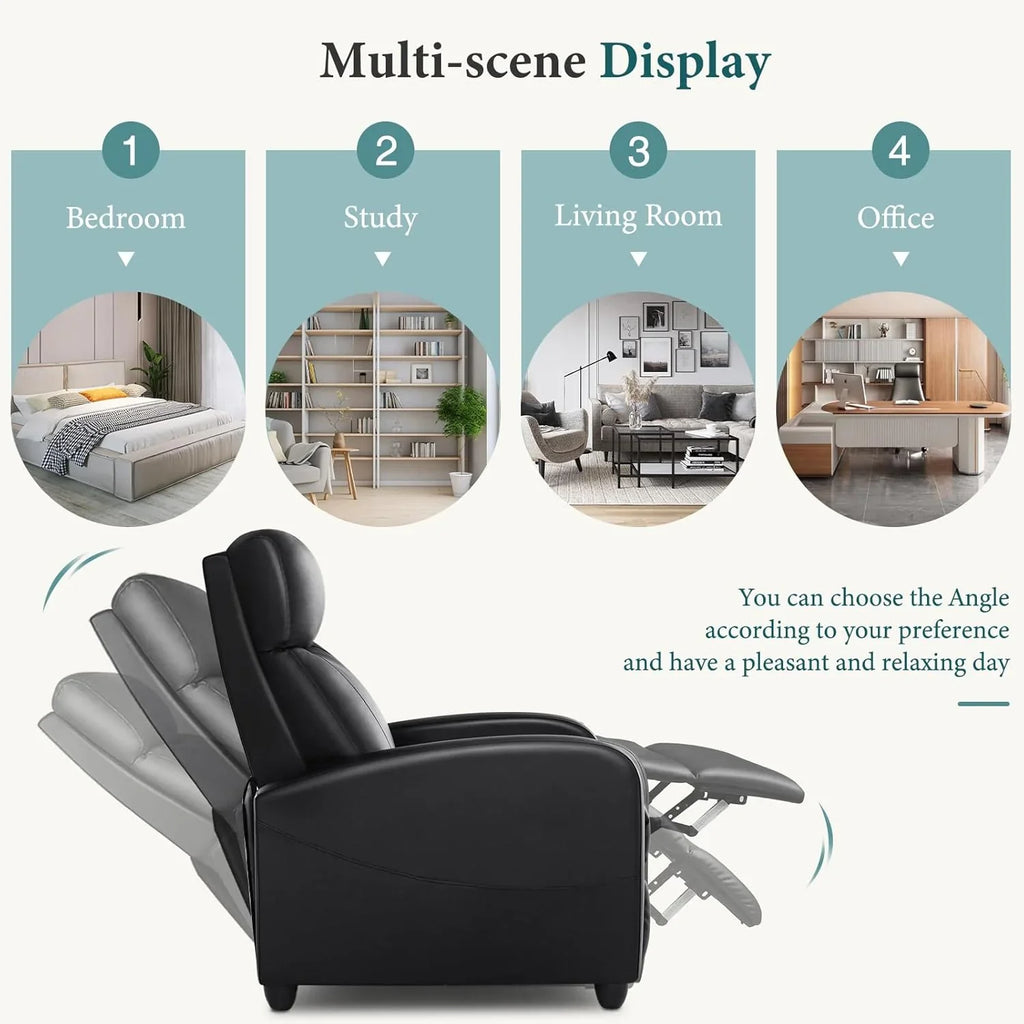 Adult recliner, living room massage recliner, adjustable home theater chair single sofa
