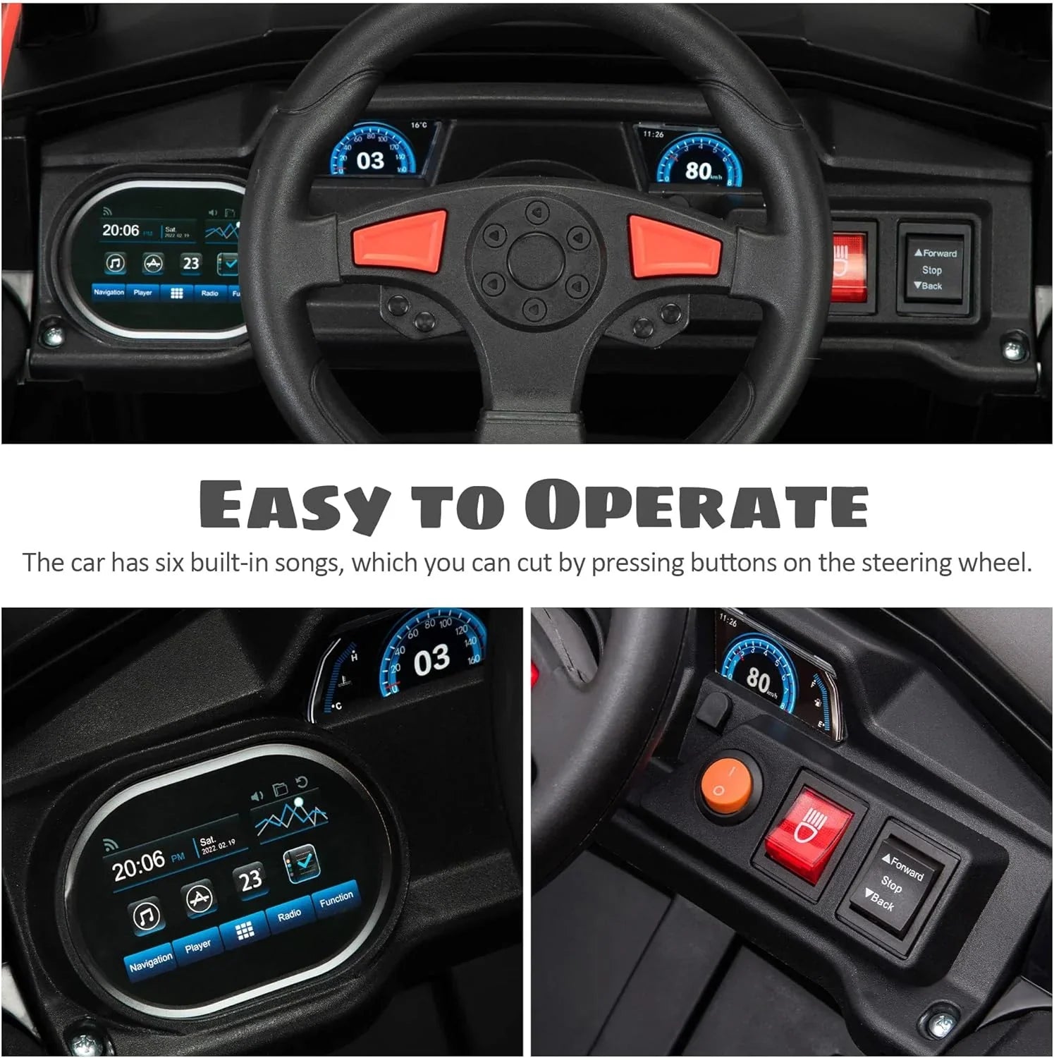 Voiture électrique tout-terrain TOBBI 12 V pour enfants