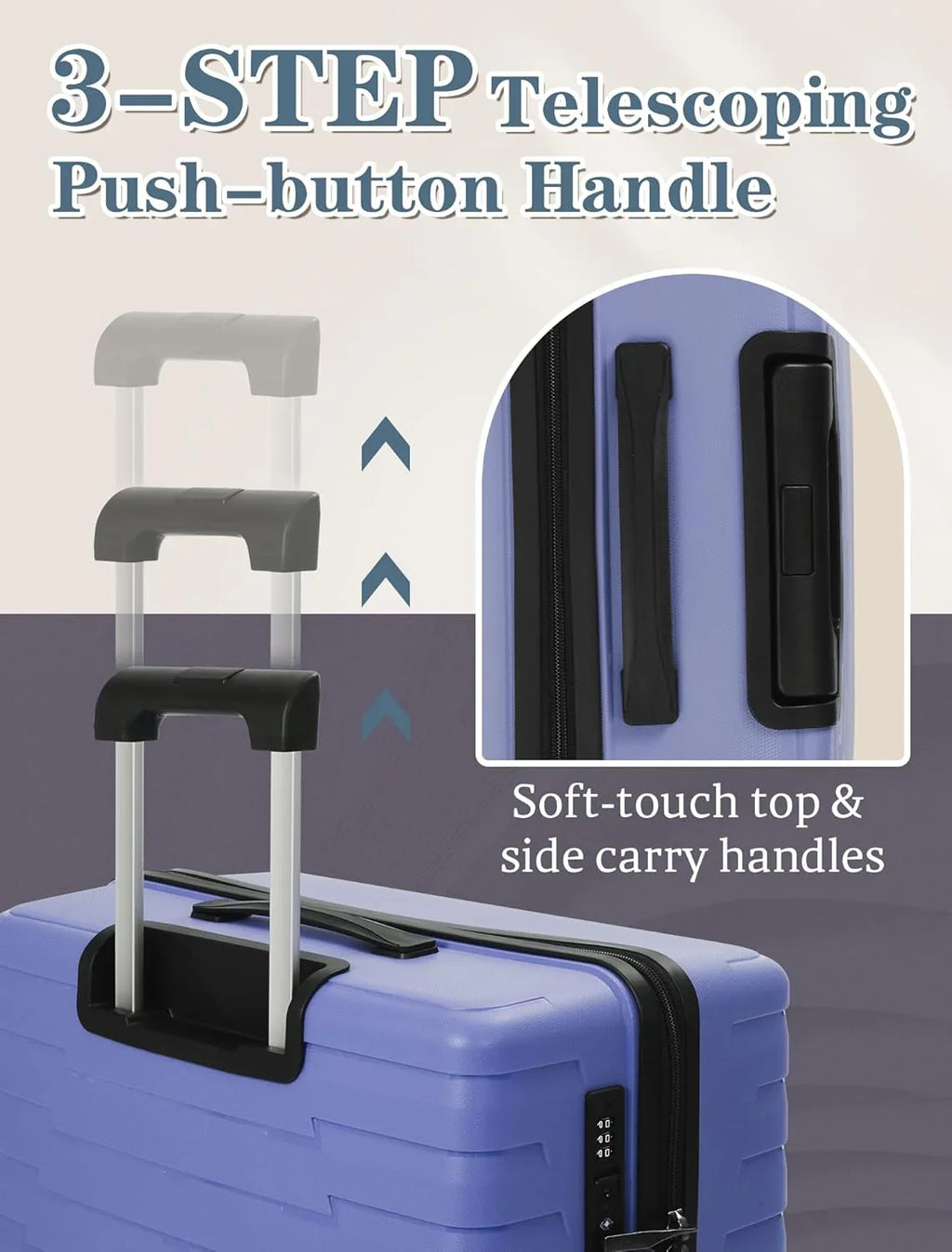 Ensemble de 5 bagages à roulettes, valise rigide en ABS avec roulettes pivotantes