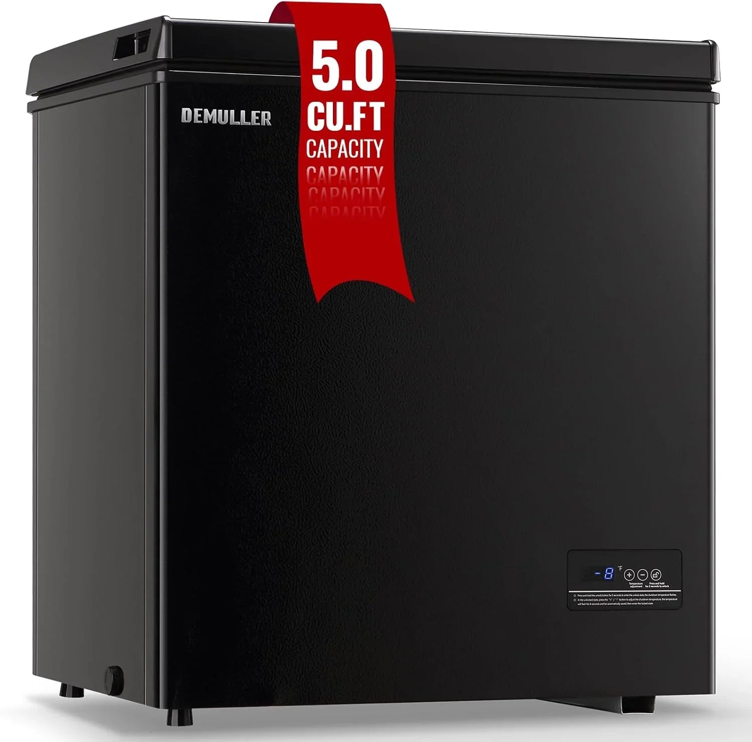 Congélateur vertical de 5,0 pieds cubes, congélateur autonome, mini-congélateur compact à chargement par le haut