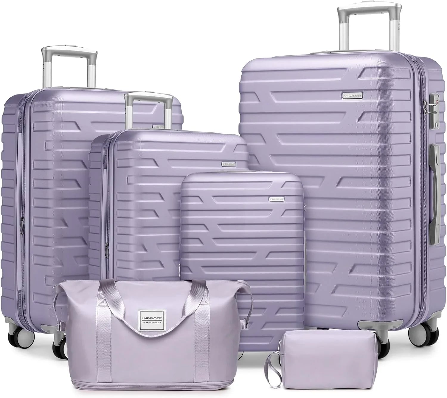 Ensemble de bagages à main légers et extensibles à coque rigide de 6 pièces