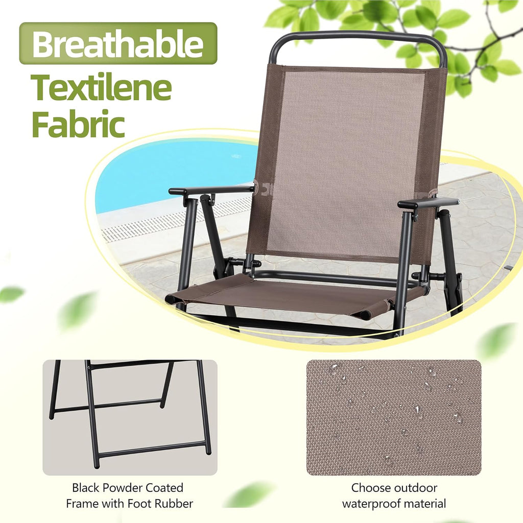 Ensemble table et chaises de salle à manger pliantes Vongrasig 6 pièces