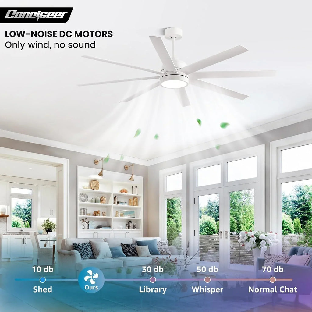 Ventilateur de plafond moderne 72 pouces chambre salon bibliothèque café extérieur/industriel