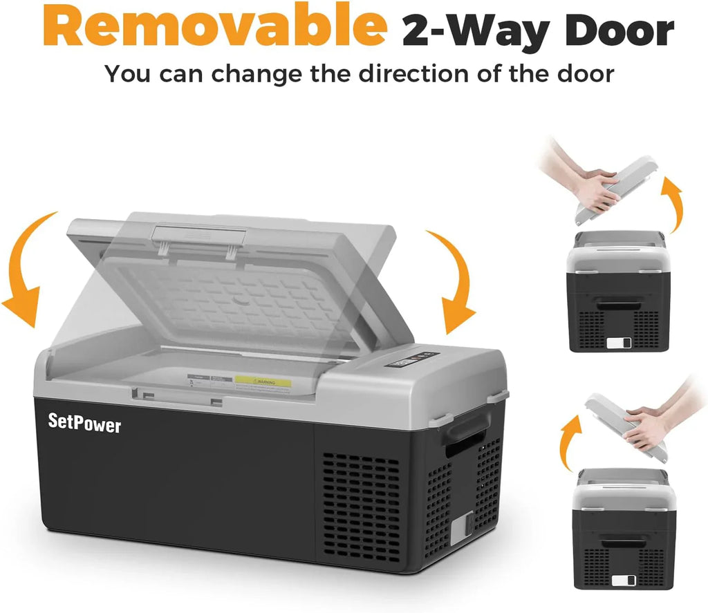 Réfrigérateur portable 12 V 21 litres, autonomie de 50 heures, glacière électrique pour voiture