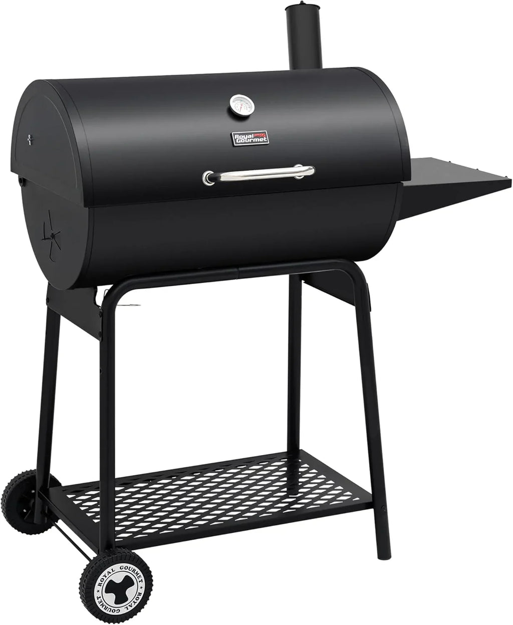 Barbecue au charbon Royal Gourmet CC1830 de 30 pouces avec table d'appoint, barbecue d'extérieur