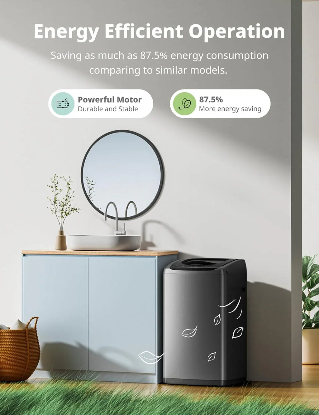 Machine à laver portable Comfee, 0,9 pied cube, avec écran LED et tambour intégré