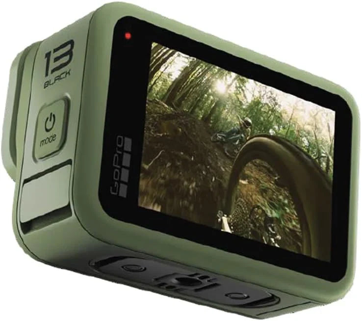 Caméra d'action étanche noire avec vidéo 5.3K60, photo 27MP et compatibilité avec les objectifs de la série HB