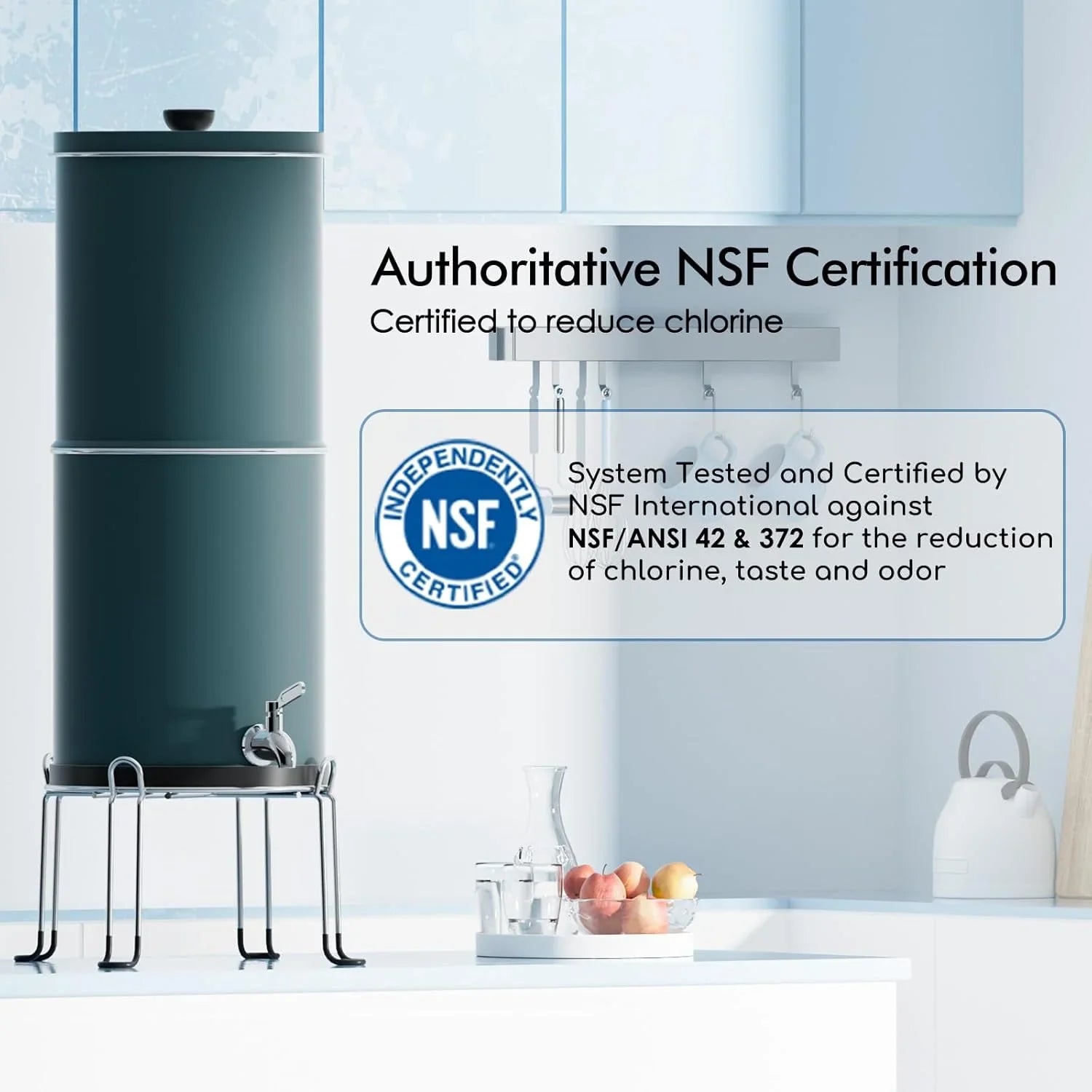 Système de filtration d'eau par gravité par ultrafiltration Purewell en trois étapes de 0,01 μm 304