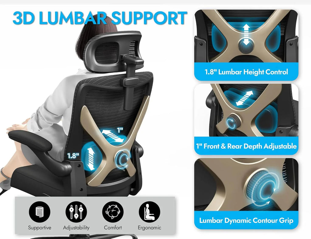 Bureau et chaise d'ordinateur de bureau, chaise de jeu, avec support lombaire et appui-tête