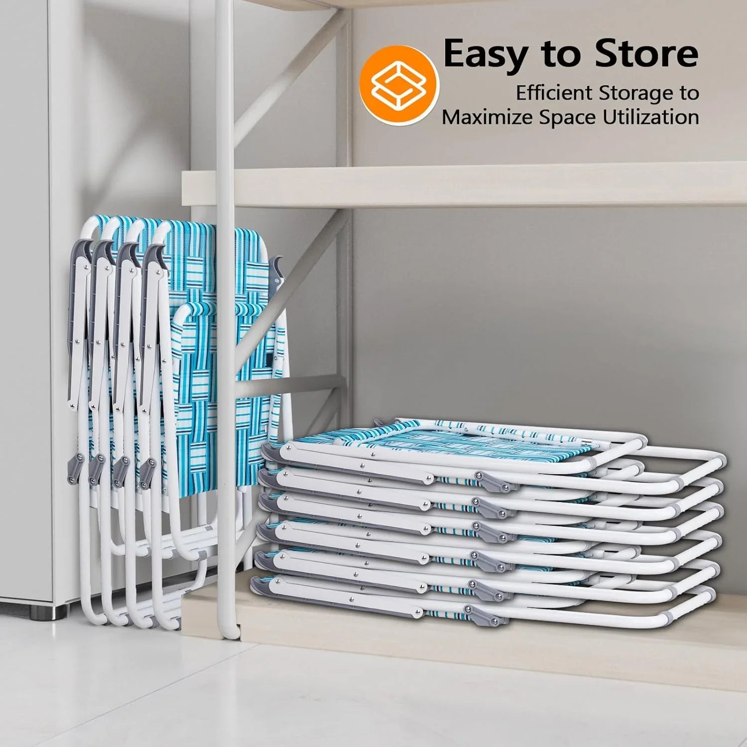 Lot de 2 chaises pliantes en toile pour patio VINGLI, chaise de plage portable pour extérieur, chaise de camping