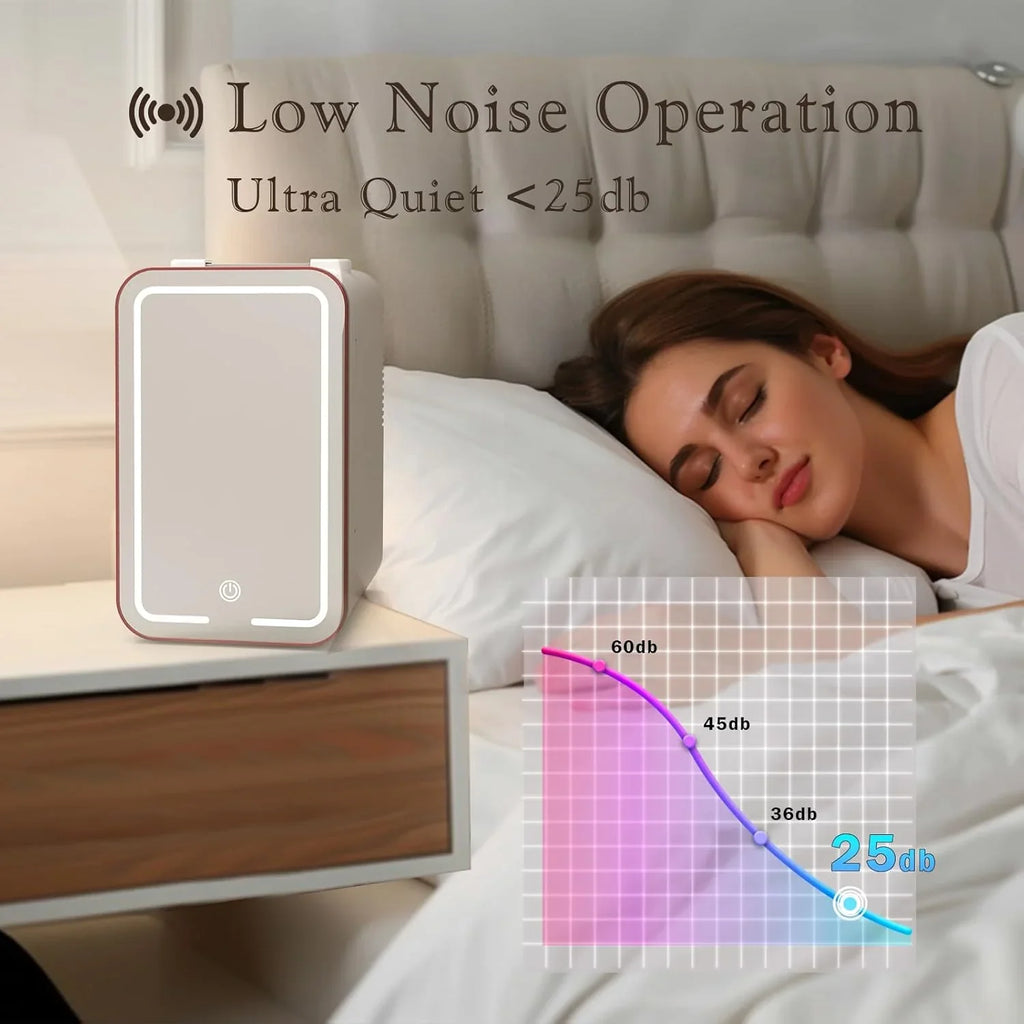 Réfrigérateur de soins de la peau Réfrigération et chauffage portables Petit réfrigérateur compact