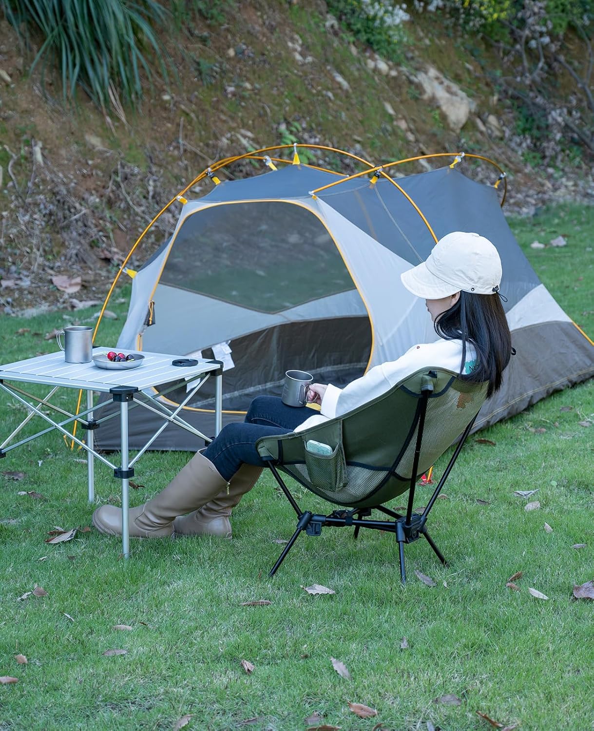 Chaise de plage pliante de camping compacte et ultralégère