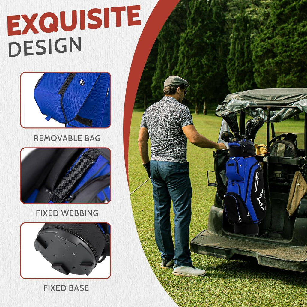 Sac de golf chariot Pro 14 compartiments avec compartiments sur toute la longueur, sac de golf pour homme