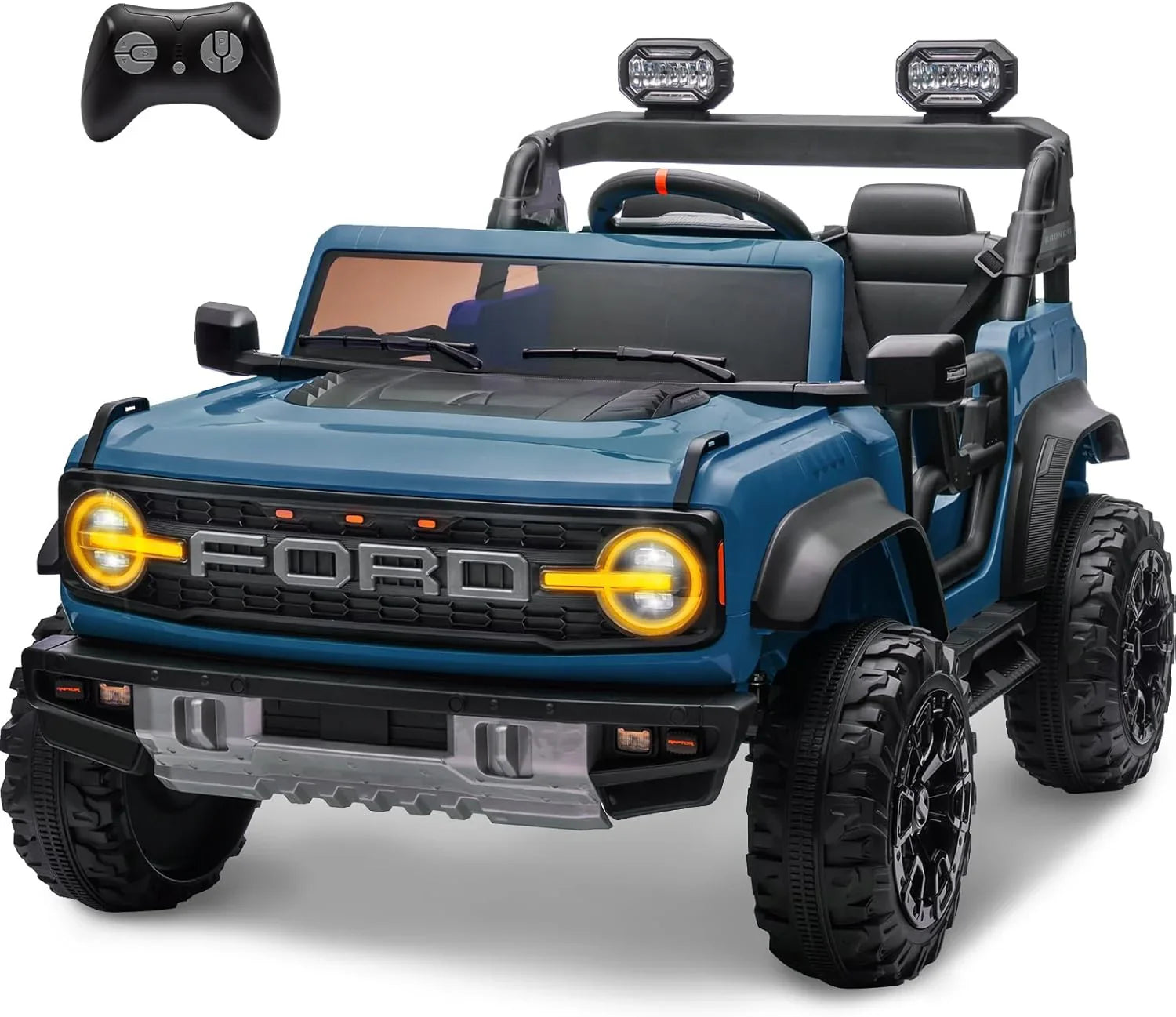 Bronco Raptor Voiture-camion biplace jouet bleu