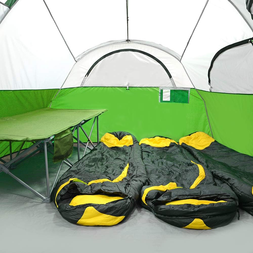 Tente de camping CAMPROS CP pour 8 personnes, tente familiale résistante aux intempéries