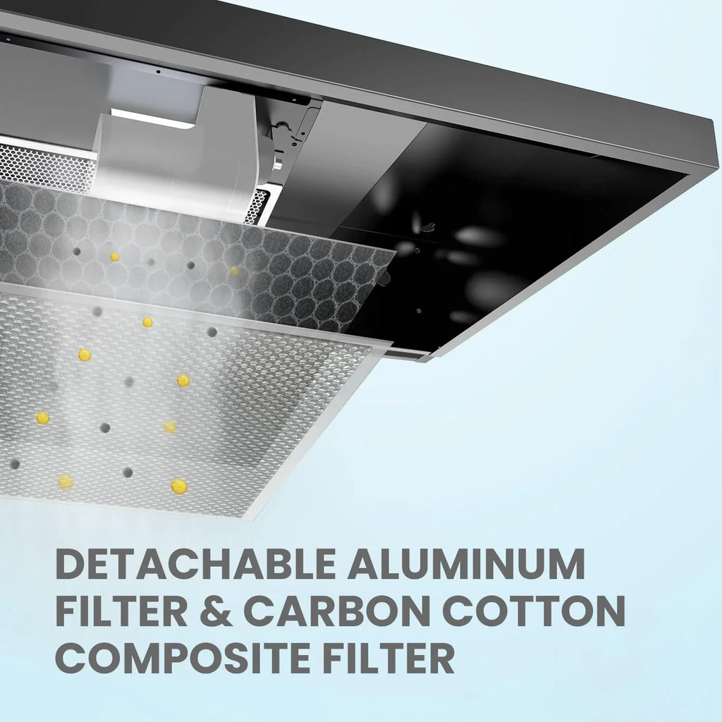 Filtre de cuisine réutilisable en acier inoxydable durable Comfee 30 po pour conduit/sans conduit sous armoire