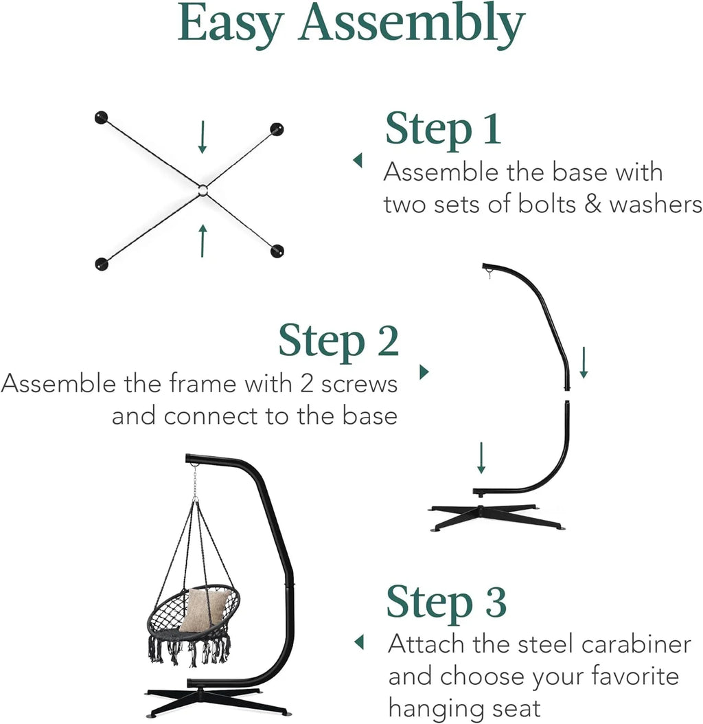 Support en C pour hamac en métal Best Choice Products