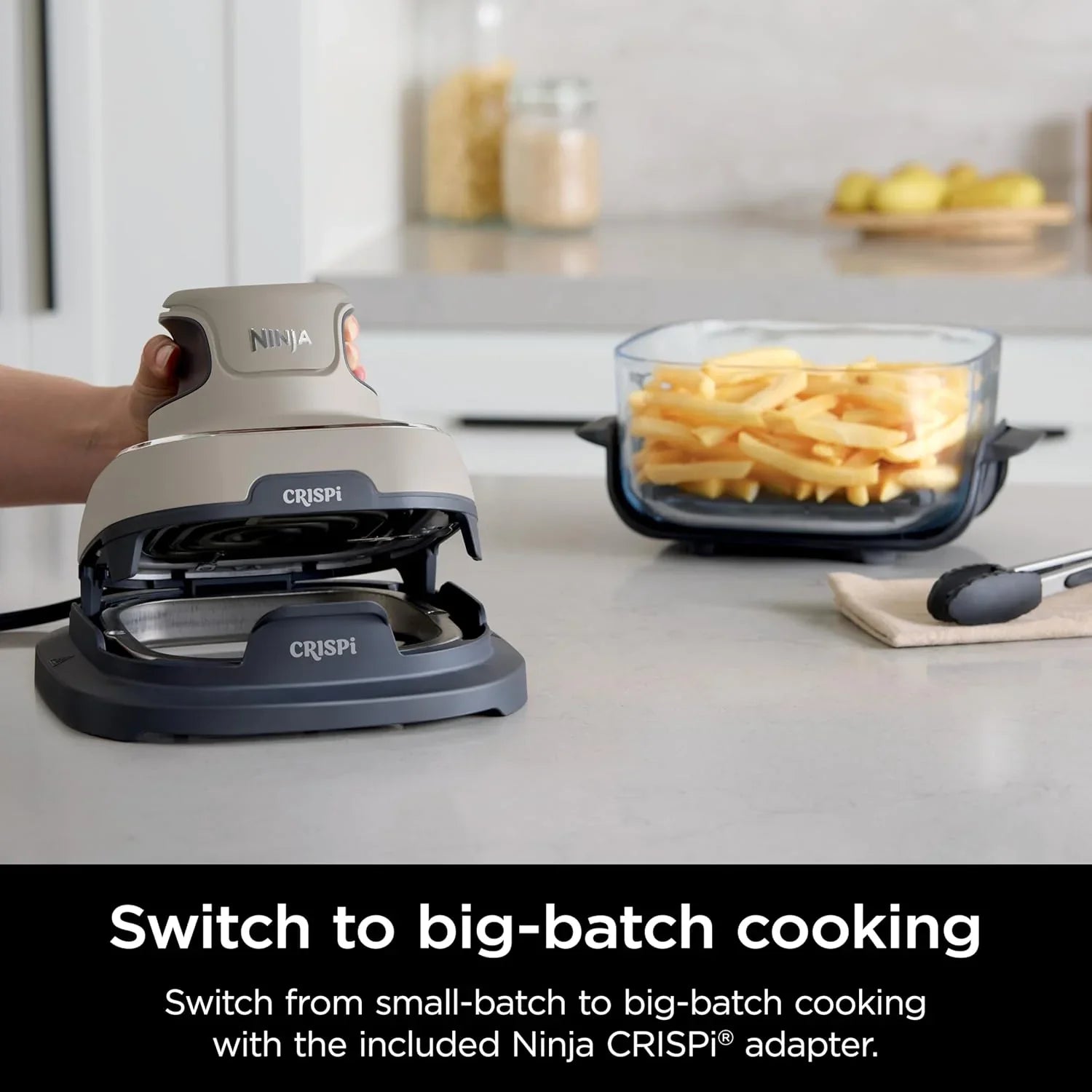 Ninja Crispi Friteuse à air portative en verre 4-en-1