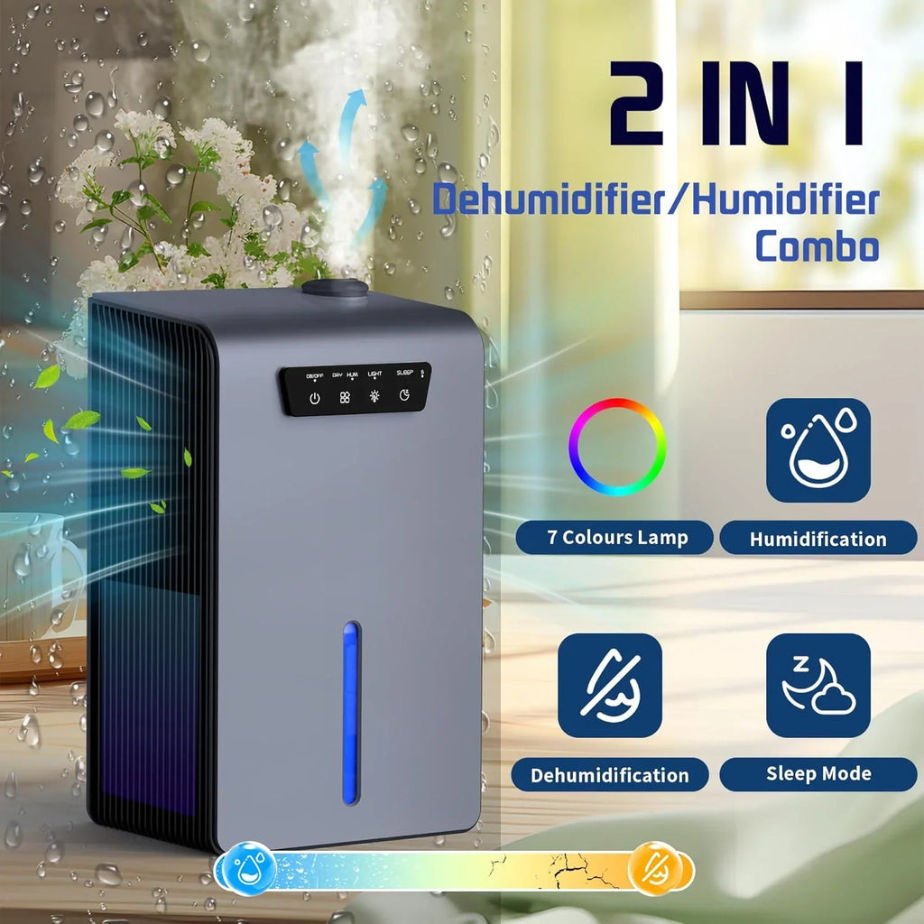 Déshumidificateur, humidificateur et déshumidificateur combinés deux en un