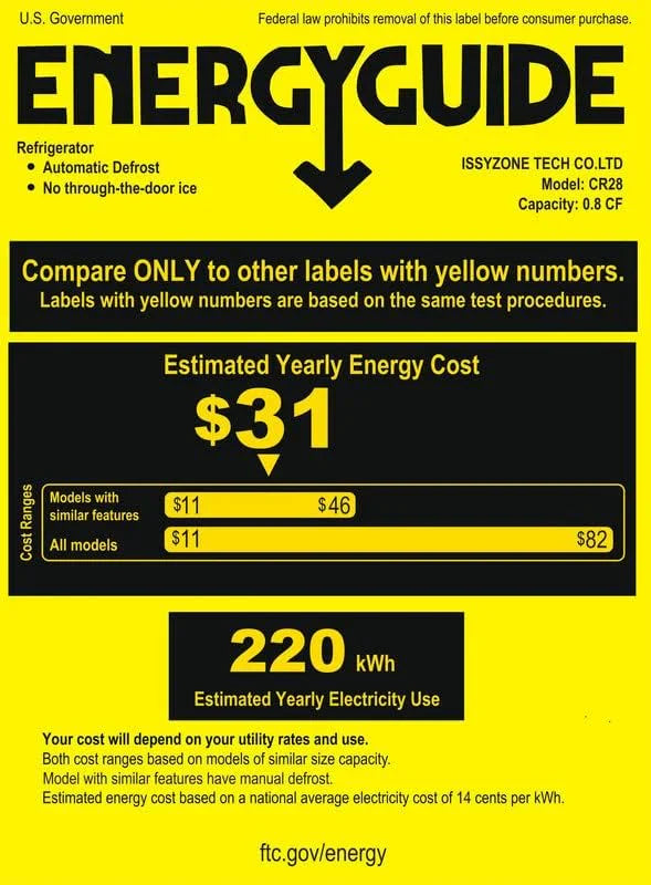 Réfrigérateur BougeRV 12 V pour voiture, congélateur portable de 23 litres, compresseur, 12/24 V CC, 110-240 V CA