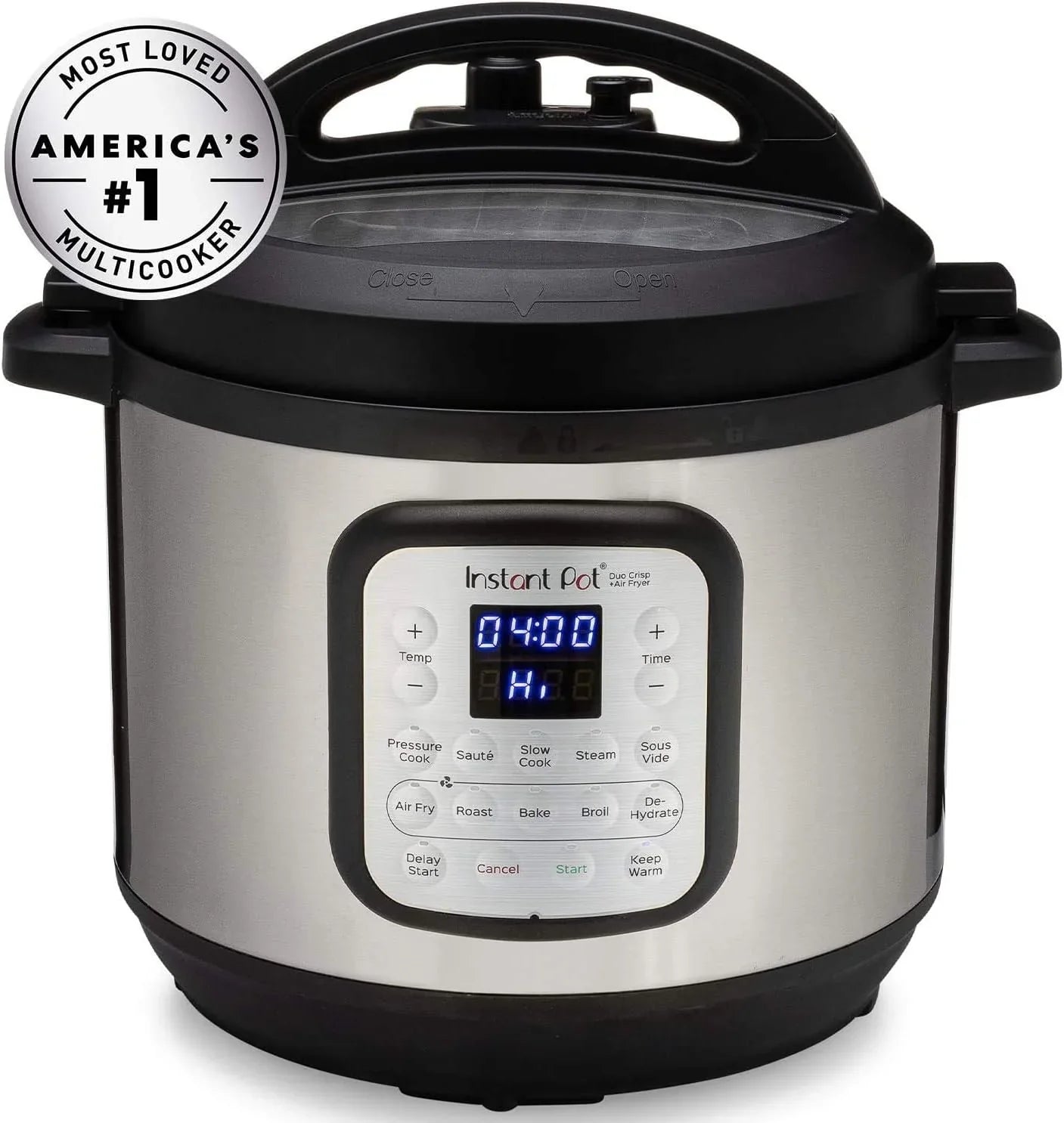 Instant Pot Duo 7-en-1 Autocuiseur électrique, Mijoteuse, Cuiseur à riz, Cuiseur vapeur, Sauteuse, Yaourtière, Chauffe-plat et Stérilisateur