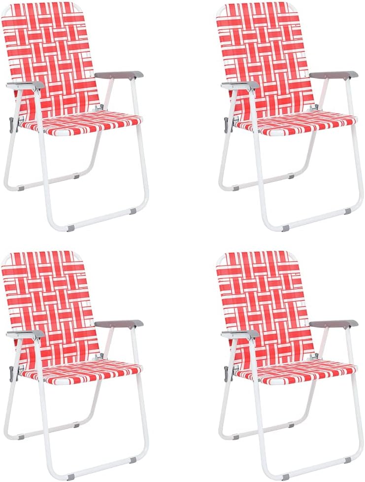 Lot de 2 chaises pliantes en toile pour patio VINGLI, chaise de plage portable pour extérieur, chaise de camping