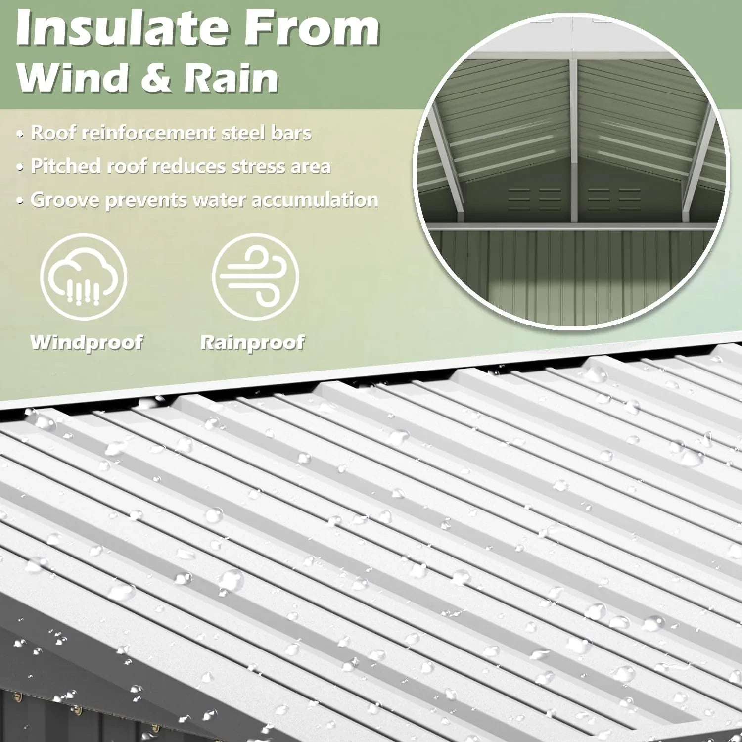 Abri de jardin extérieur Devoko 5 x 3 pi verrouillable en métal