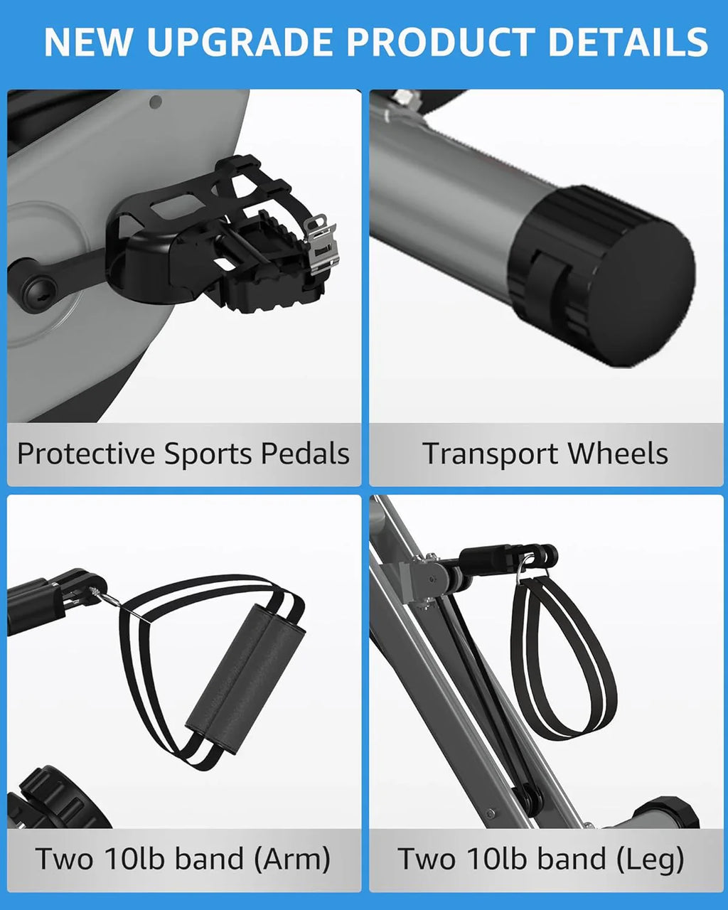 Vélo d'appartement pliable 5 en 1 pour usage domestique, vélo d'appartement d'intérieur