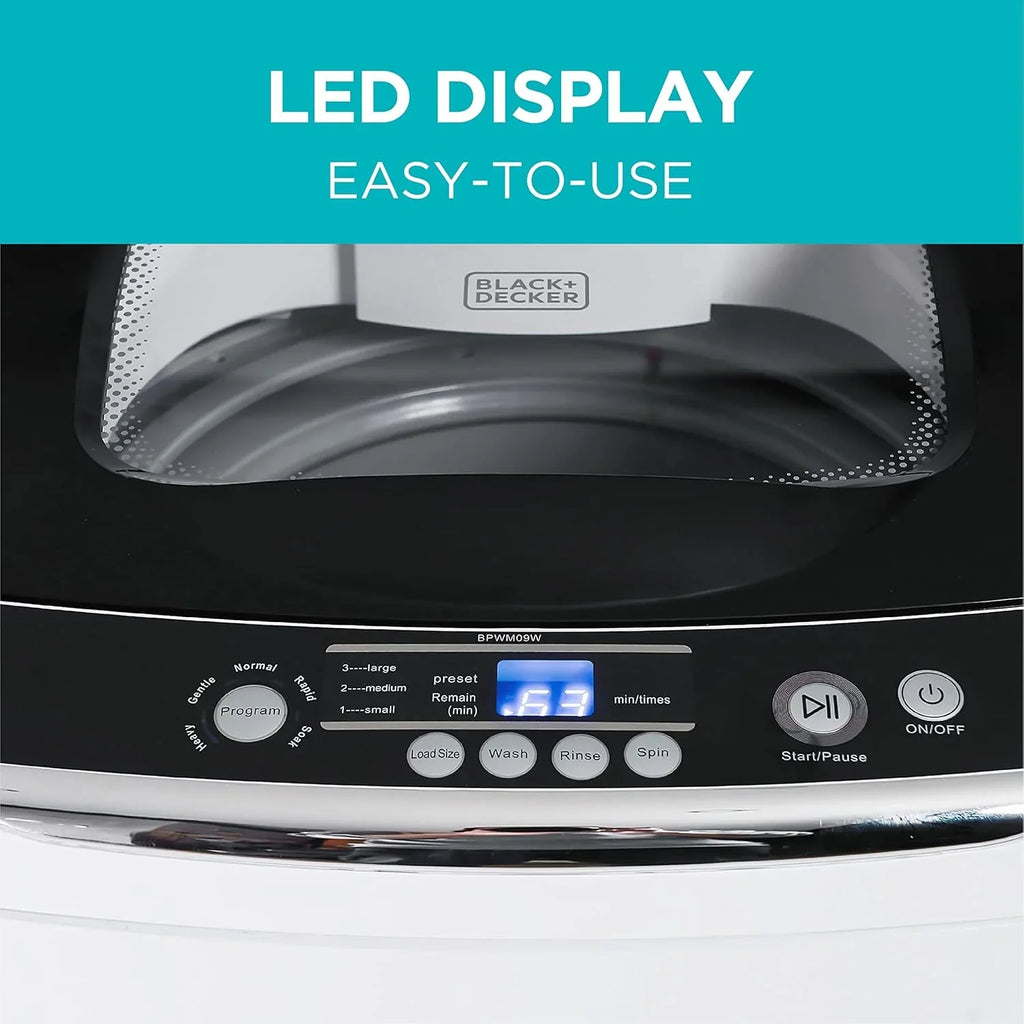 Machine à laver portable d'une capacité de 6,6 lb pour maisons et appartements, 5 cycles de lavage