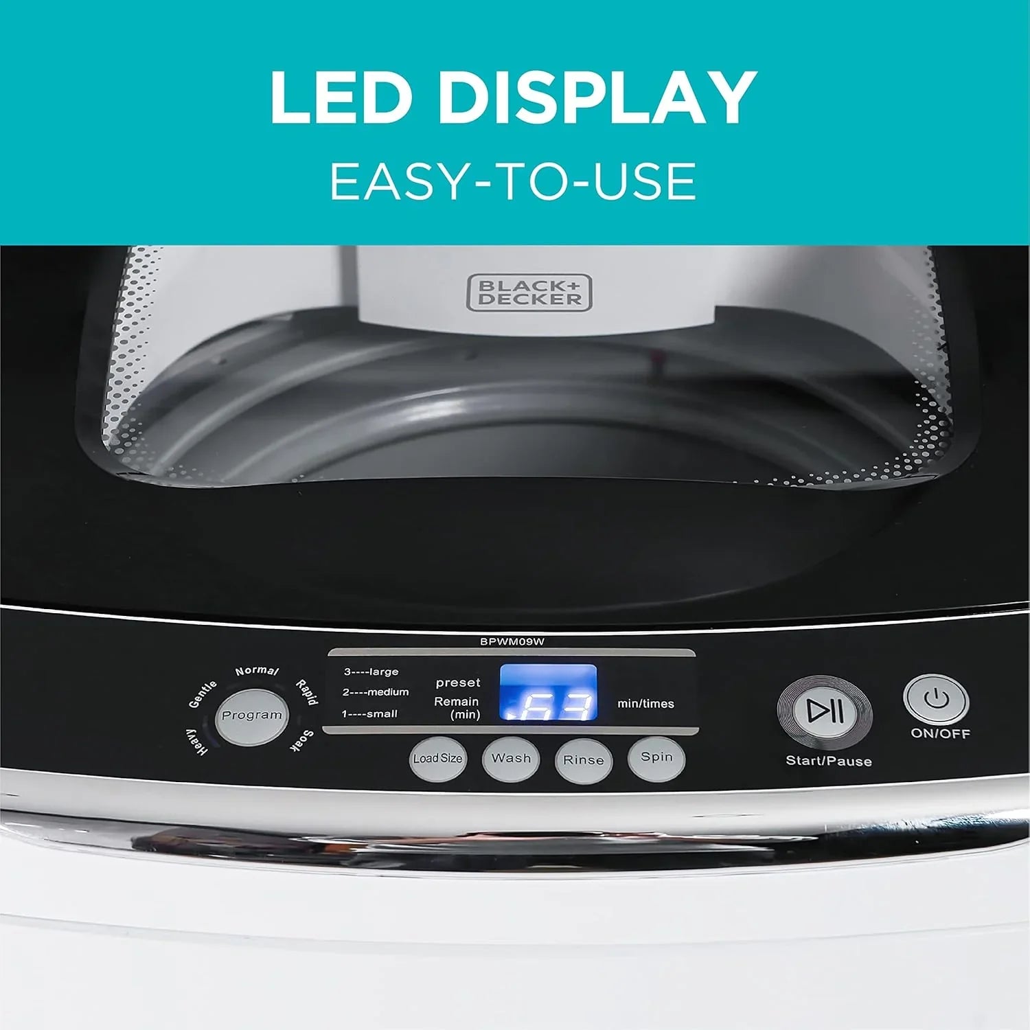 Machine à laver portable d'une capacité de 6,6 lb pour maisons et appartements, 5 cycles de lavage