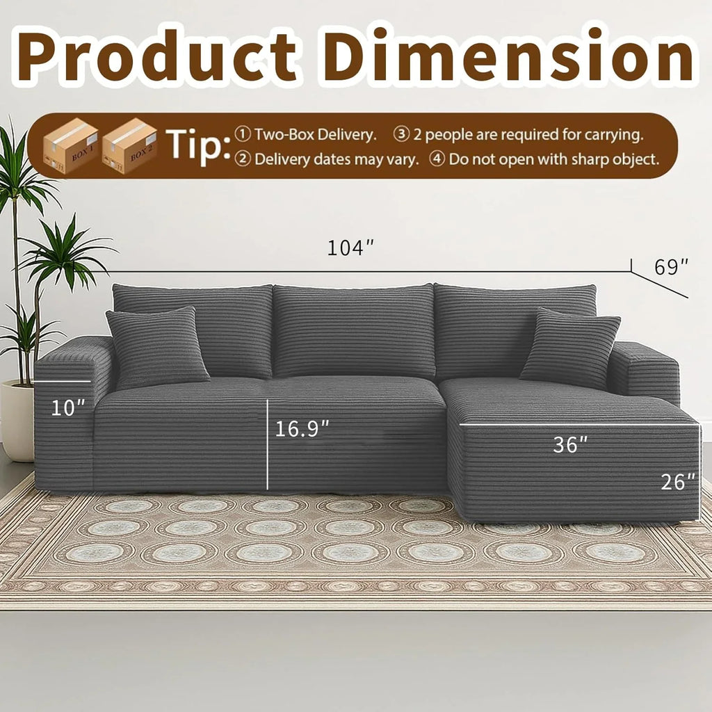 Cloud section sofa and L-shaped recliner modern modular sofa with deep seats