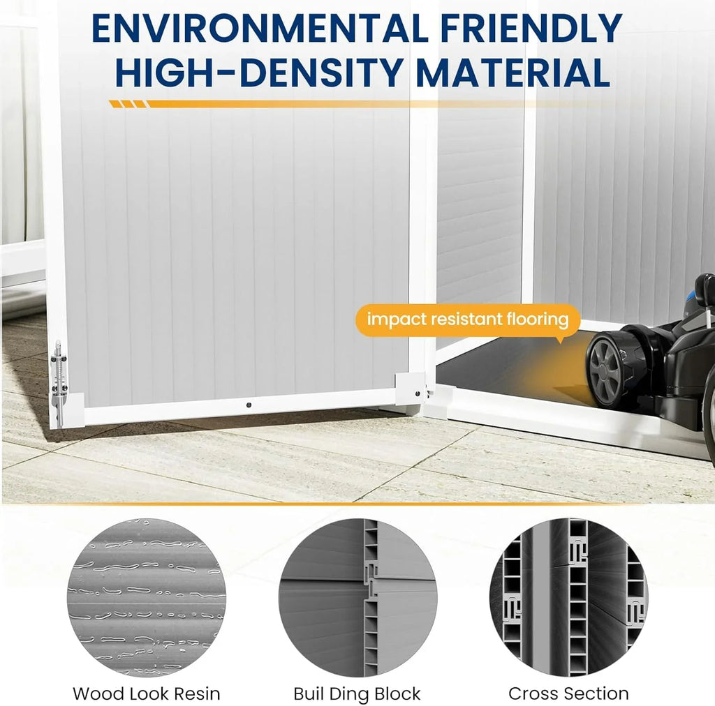 Abri de rangement extérieur horizontal Amopatio de 41 pieds cubes