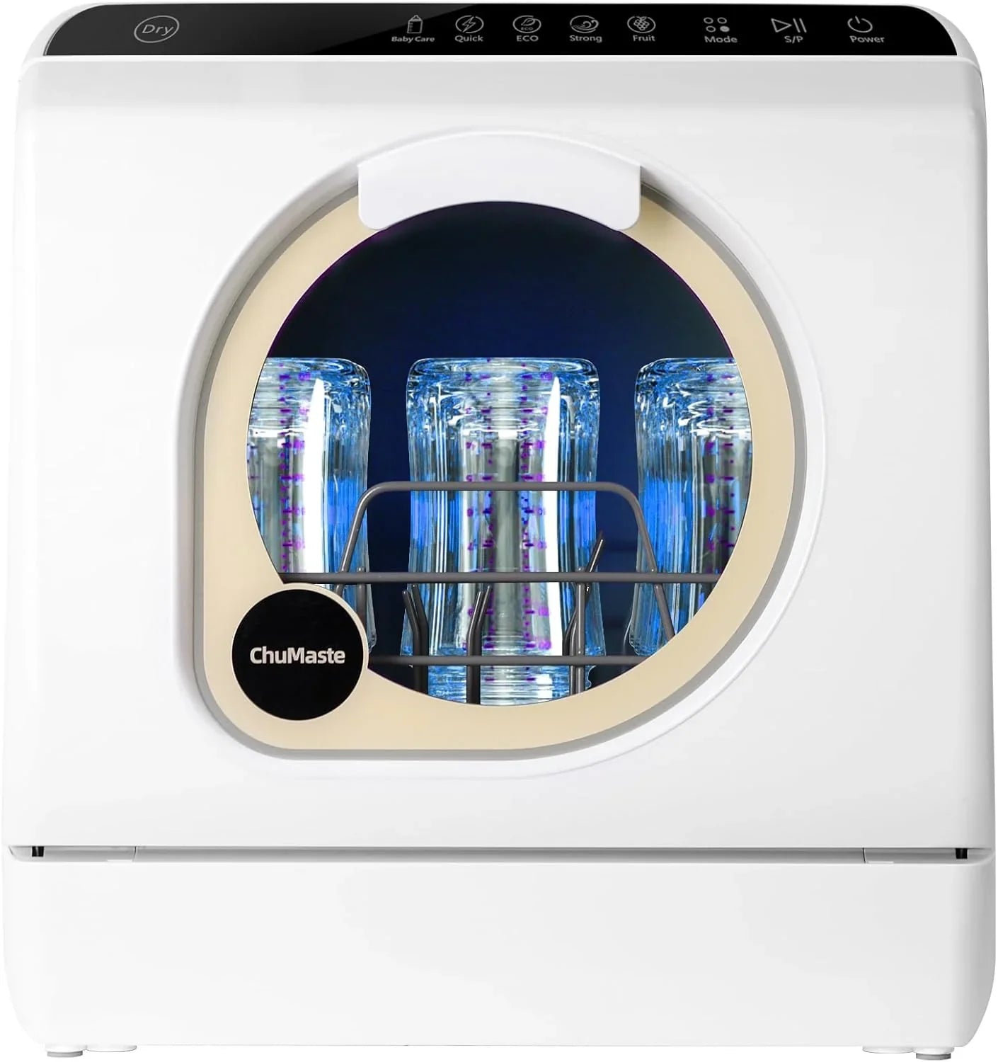 Mini lave-vaisselle de comptoir. Compact avec fonction séchage. Double bras gicleurs. Lave-vaisselle de comptoir portable.