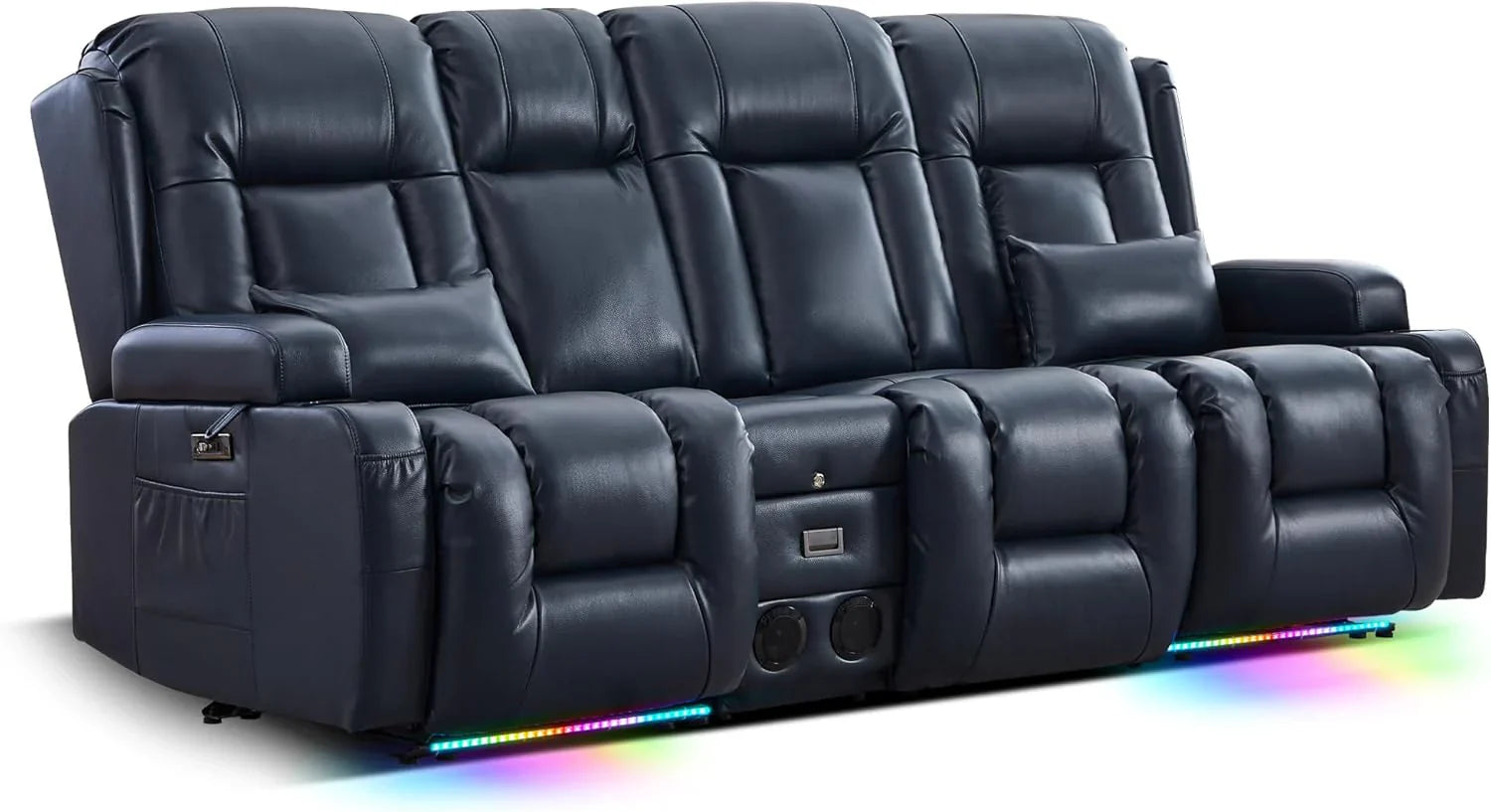 Canapé inclinable électrique TUNYI avec fonctions massage et chauffage, siège home cinéma avec console, canapé inclinable électrique pour camping-car